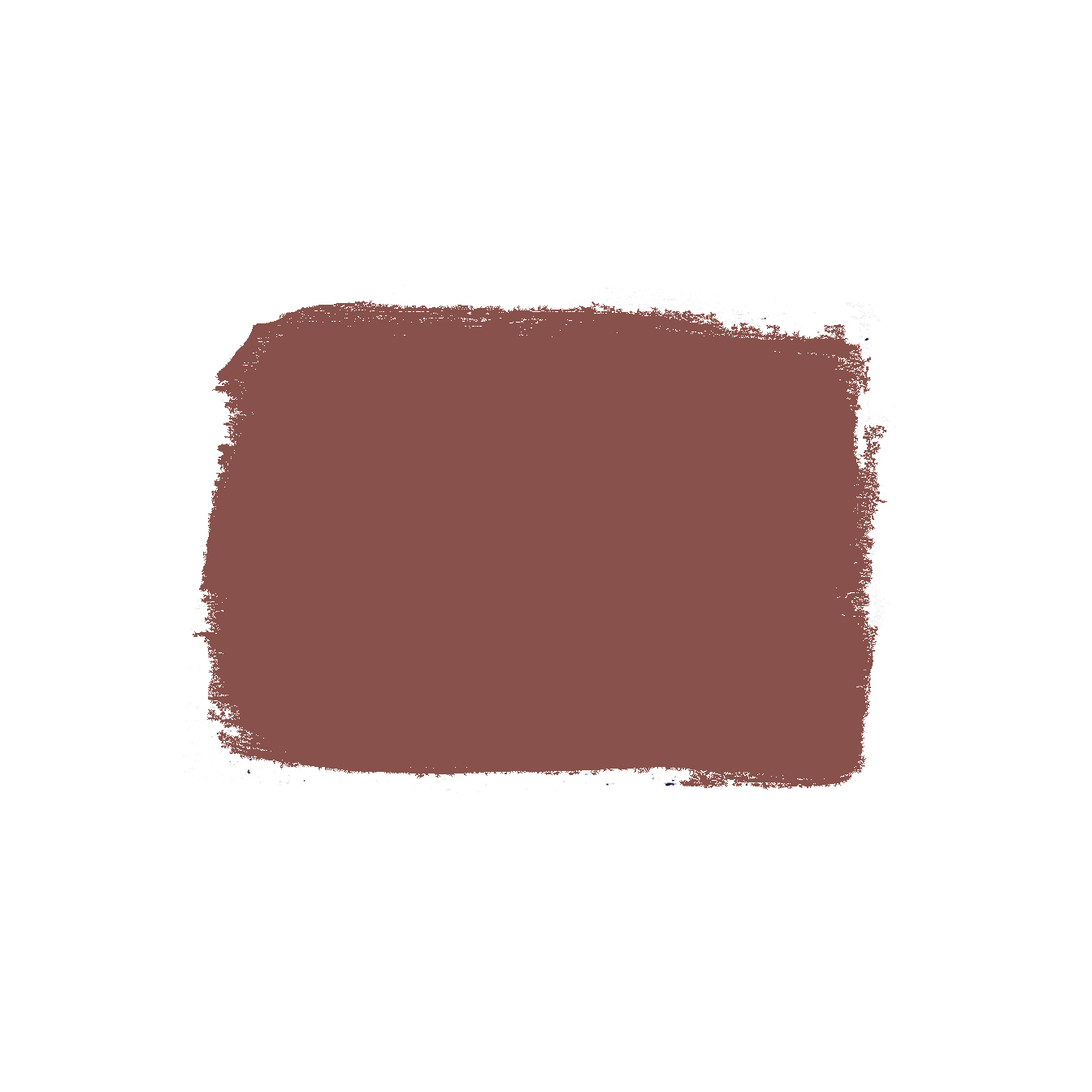 Sample of dark brown red acrylic latex paint swatch for specialty paint and home improvement projects collections