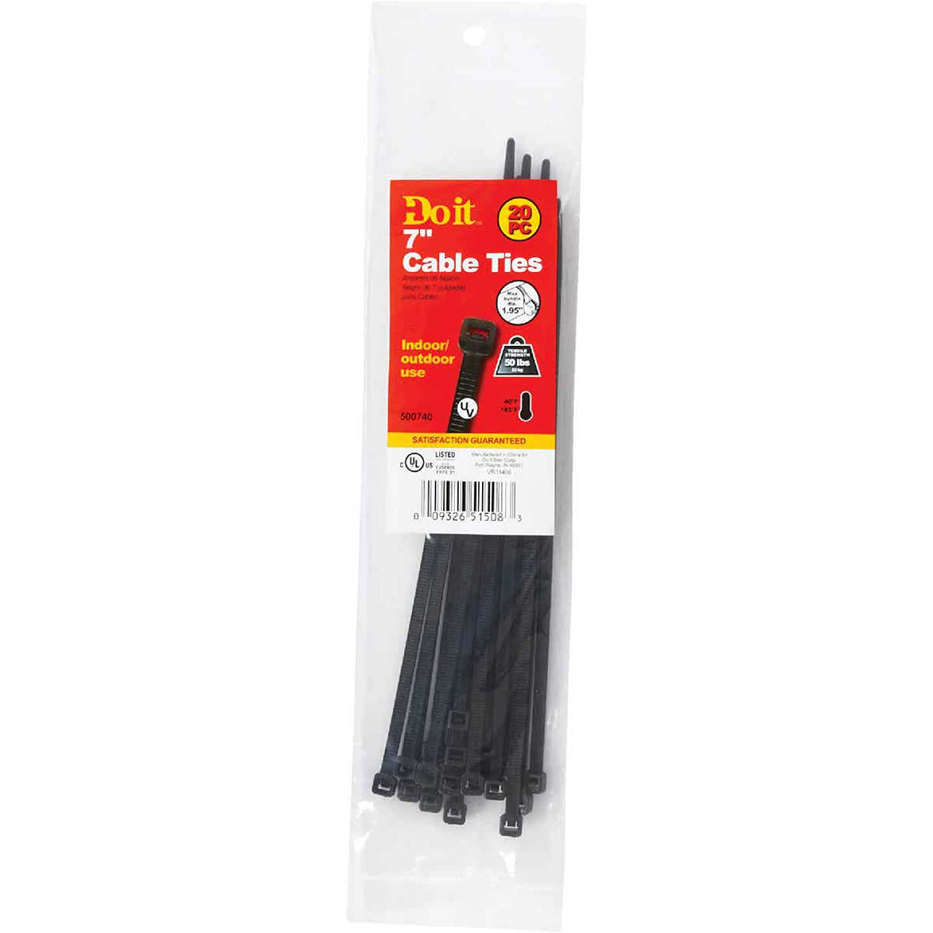 Black nylon weather resistant cable ties package, suitable for electrical use and DIY projects under $50 collection