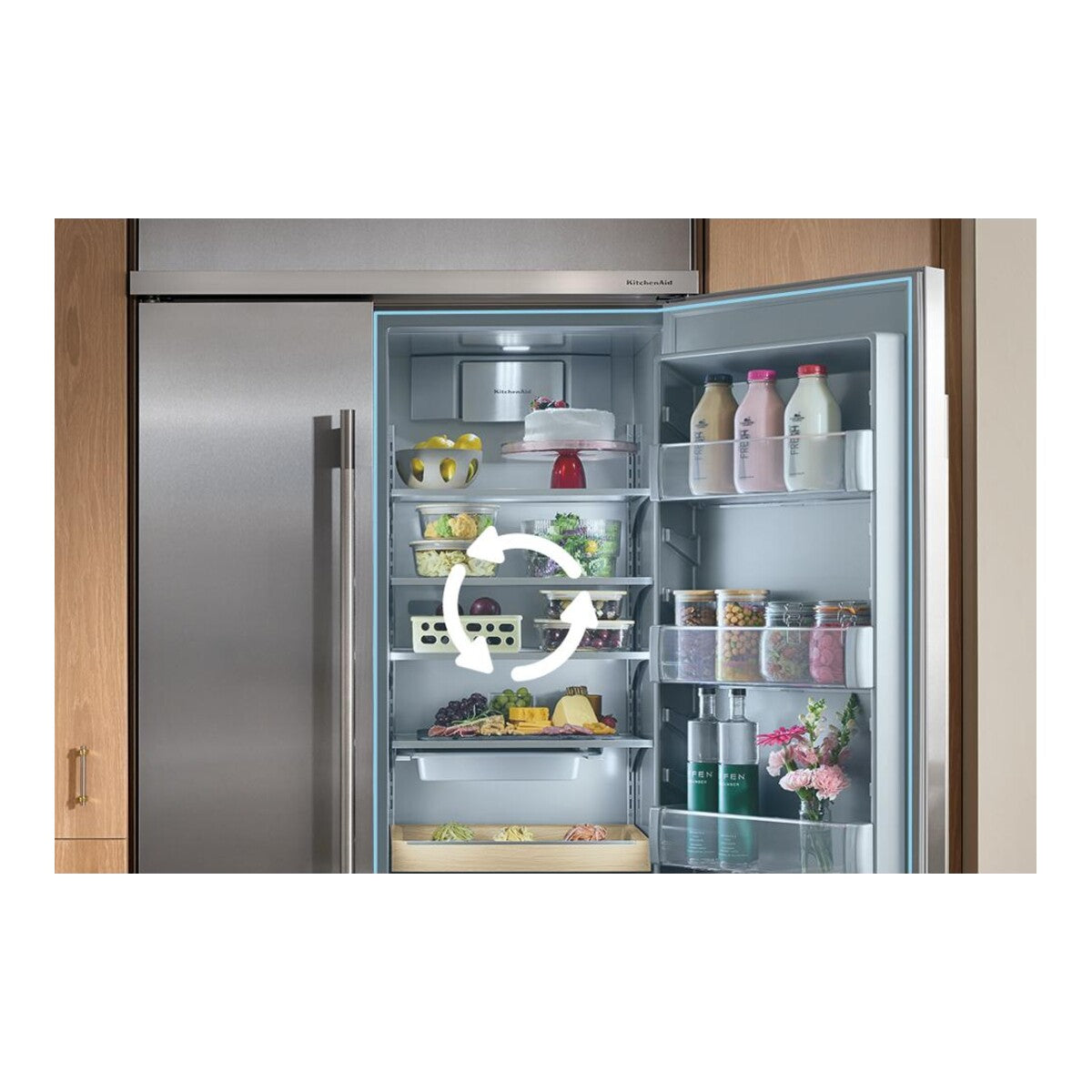 25.1 Cu. Ft. 42-Inch Built-In Side-by-Side Refrigerator with Exterior Water and Ice Dispenser with Measured Fill in PrintShield® Stainless Steel