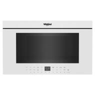 White Whirlpool air fry microwave with flush built-in design and digital control panel for kitchen appliances collection