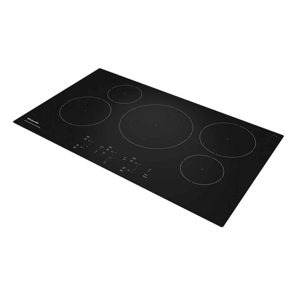 Black 36-inch 5-element induction cooktop with touch controls from induction cooktops and kitchenware collection