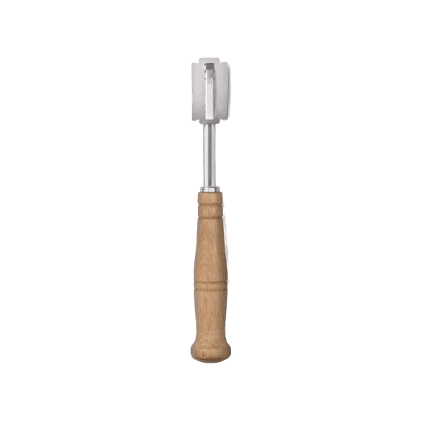 Wood-handled artisan bread lame with multiple sharp blades for precise scoring in kitchen gadgets and bakeware collections under $50