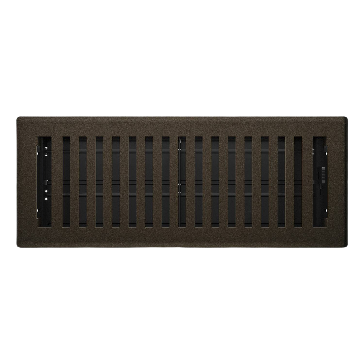 Bronze finish steel floor register with adjustable vents for home improvement and plumbing under $50 collection