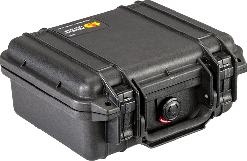 Compact black protective case with secure latches and pressure valve from Storage & Organization collection under $100