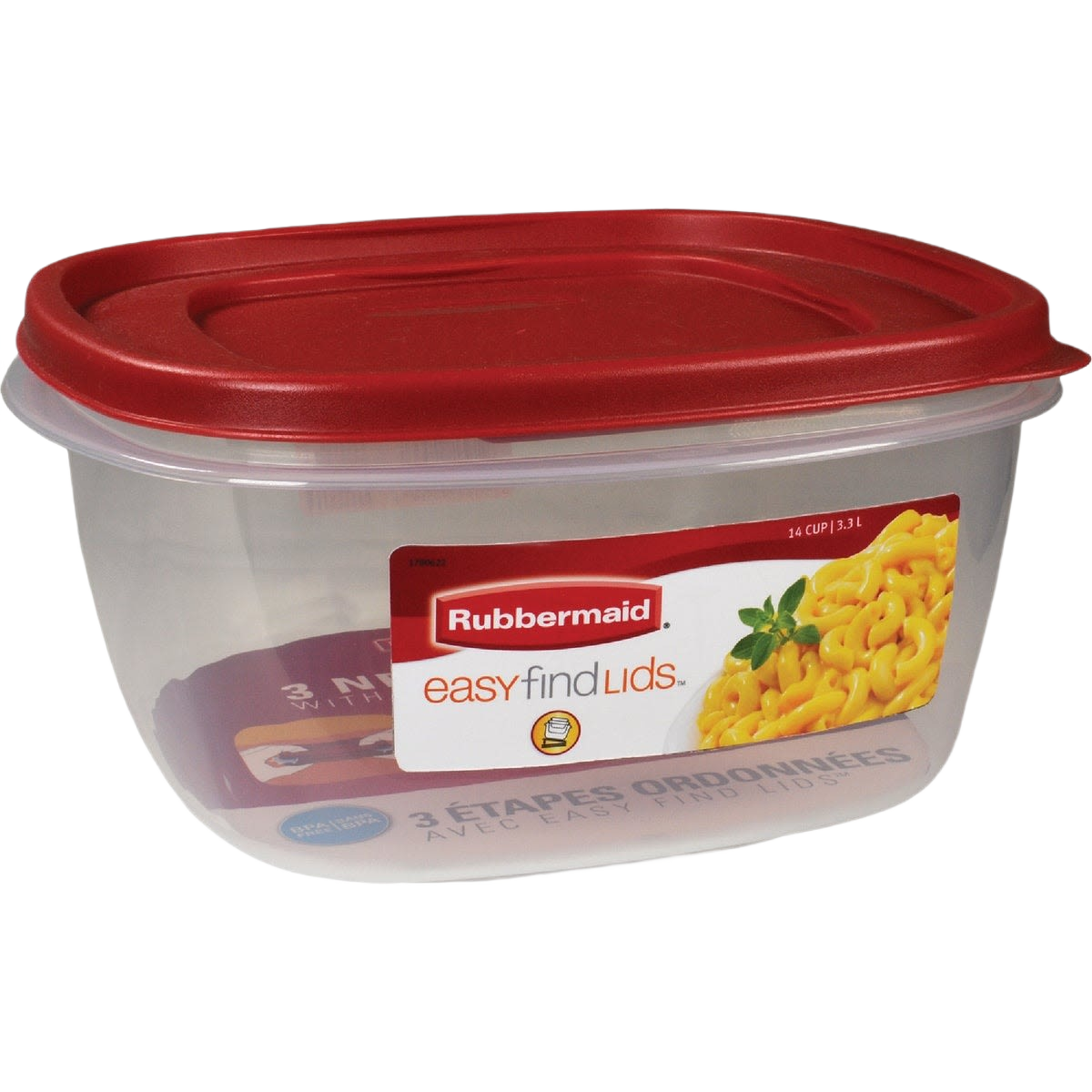 Clear food storage container with red lid for kitchen organization and food storage under $50 collections