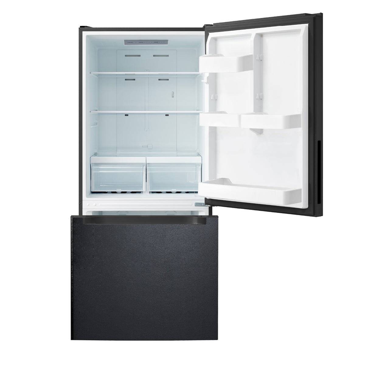 Element Electronics 18.7 cu. ft. Bottom Freezer Refrigerator - Black, ENERGY STAR (ERBM19CBB)
