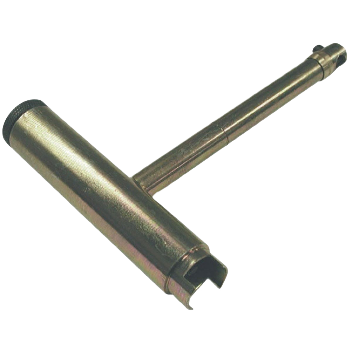 Metal cartridge puller tool with T-shaped handle for removing plumbing components in home improvement tasks