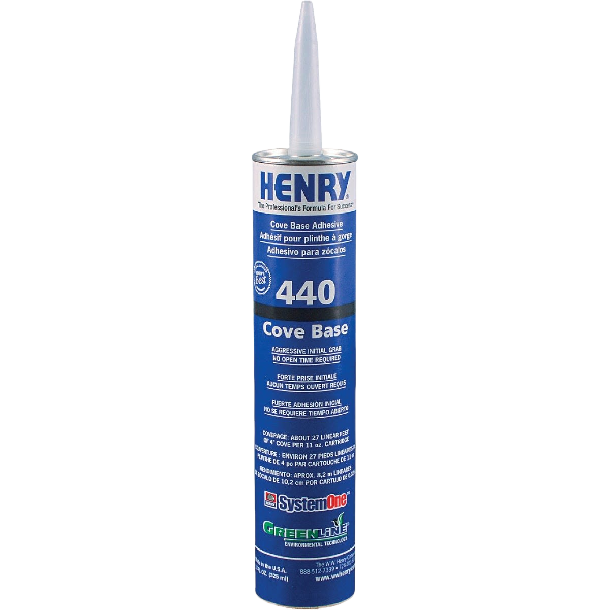 Blue and white 11 oz. cove base adhesive in a tube for flooring and tile applications under $50 collection