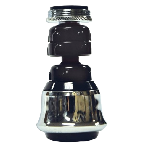 Black and chrome swivel sprayrator aerator for faucets in plumbing repair and home improvement collections under $50