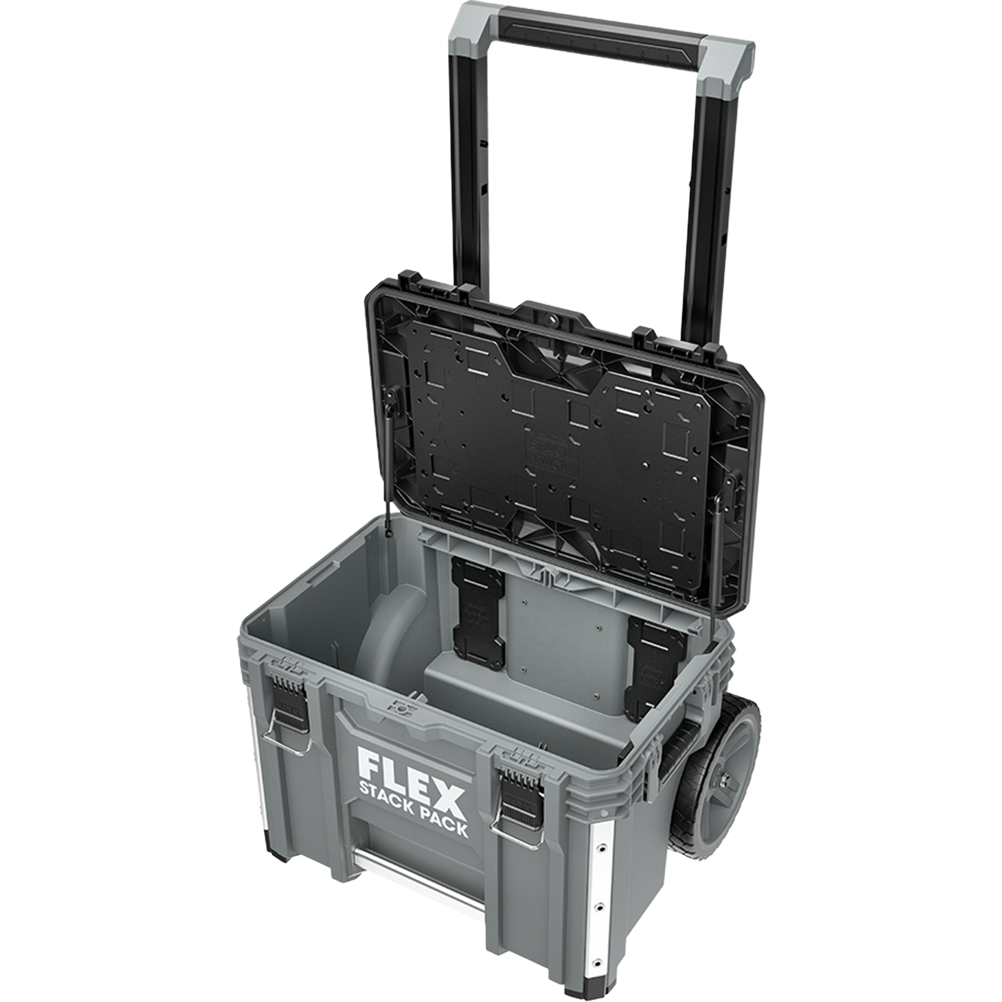 FLEX 1/2" High Torque Impact Wrench Kit + 6" Magnetic Extension Holder & Stack Pack™ Rolling Tool Box