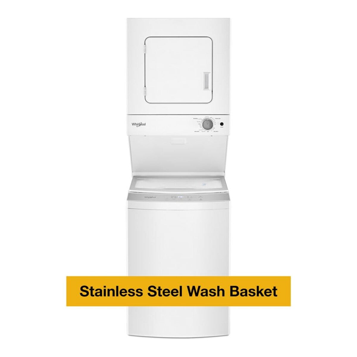 1.6 cu.ft, 120V/20A Electric Stacked Laundry Center with 6 Wash cycles and Wrinkle Shield™