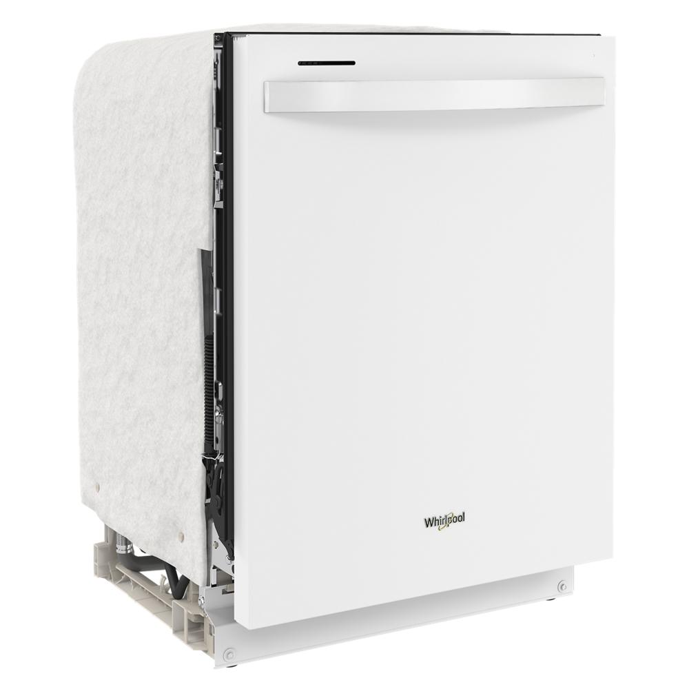 White 24-inch dishwasher with AI wash sensors and stainless steel construction for kitchen and home improvement tools collections