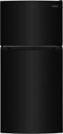 Black top freezer refrigerator with smooth finish and recessed handles in kitchen appliances and refrigerators collection