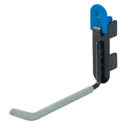 Granite utility hook with blue mounting bracket for versatile garage storage and organization under $50 collections