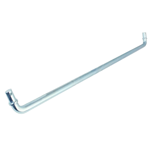 Metal tie rod with angled ends designed for mechanical linkage in tools and home improvement projects