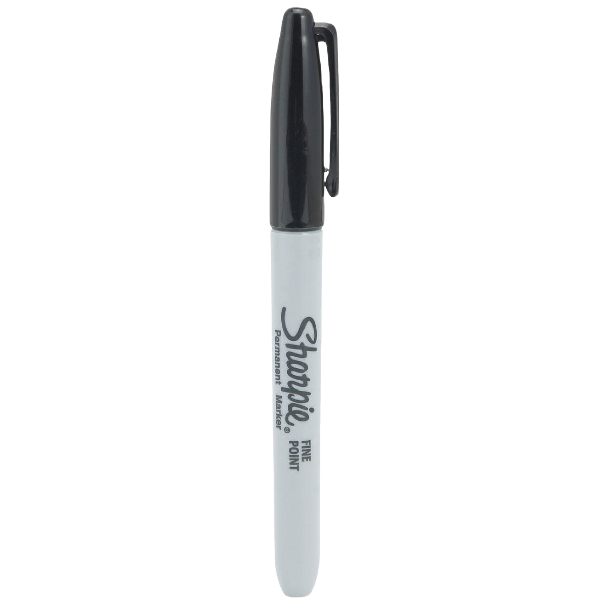Black capped permanent marker with fine point tip for office supplies and stationery collections under $25 and $50