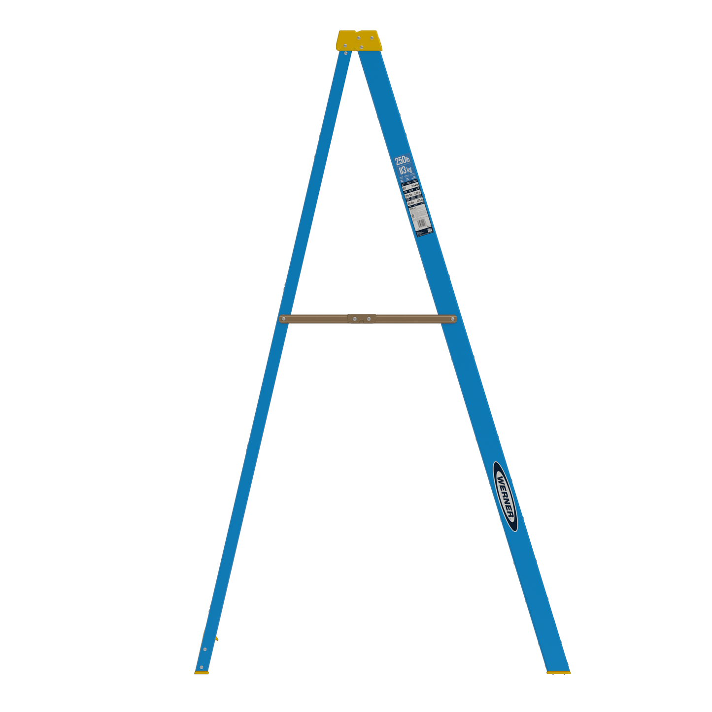 Werner 8 ft. Fiberglass Type I Step Ladder, 250 Lb. Capacity