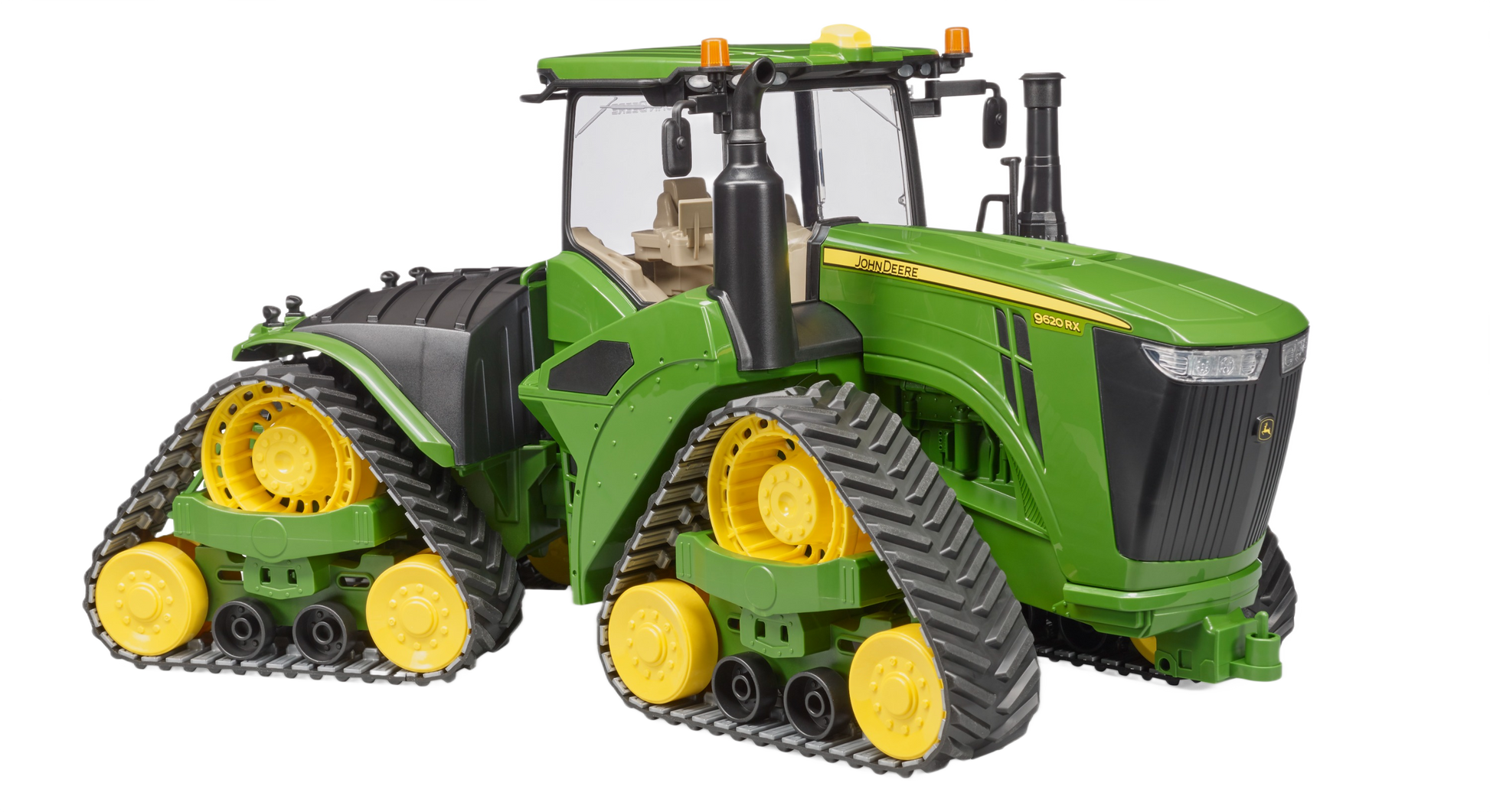 Green and yellow Bruder tractor model with detailed track belts from Vehicles & Remote Controlled Toys collection