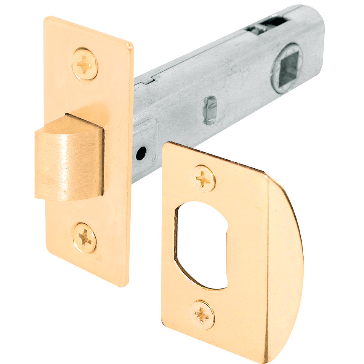 Brass finish tubular passage latch with strike plate for door hardware and home improvement under $50 collection