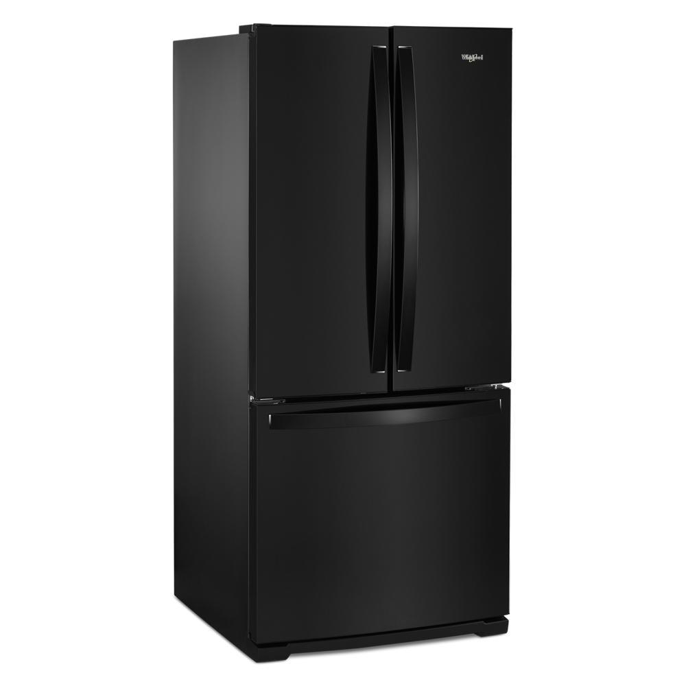 Black 30-inch wide French door refrigerator with bottom freezer drawer in French Door Refrigerators and Appliances collection
