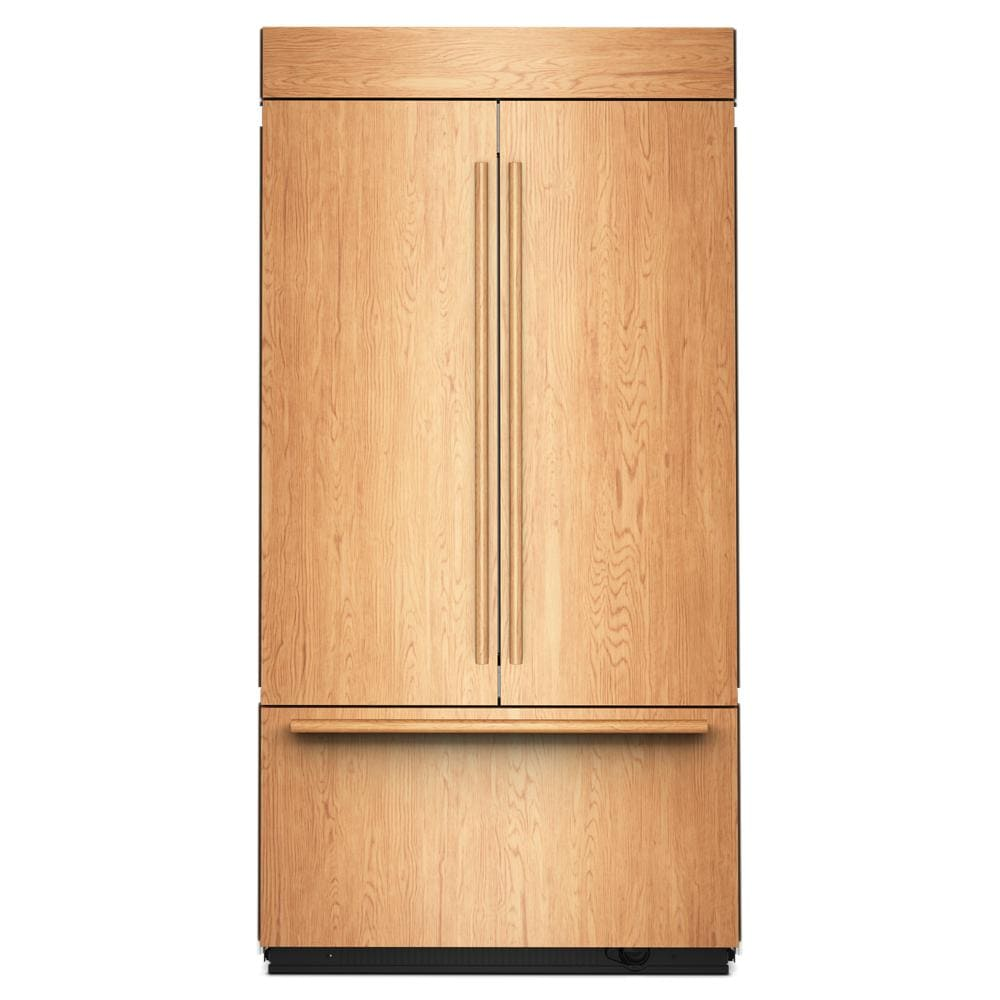 Built-in panel-ready French door bottom mount refrigerator with wood exterior in KitchenAid appliances collection