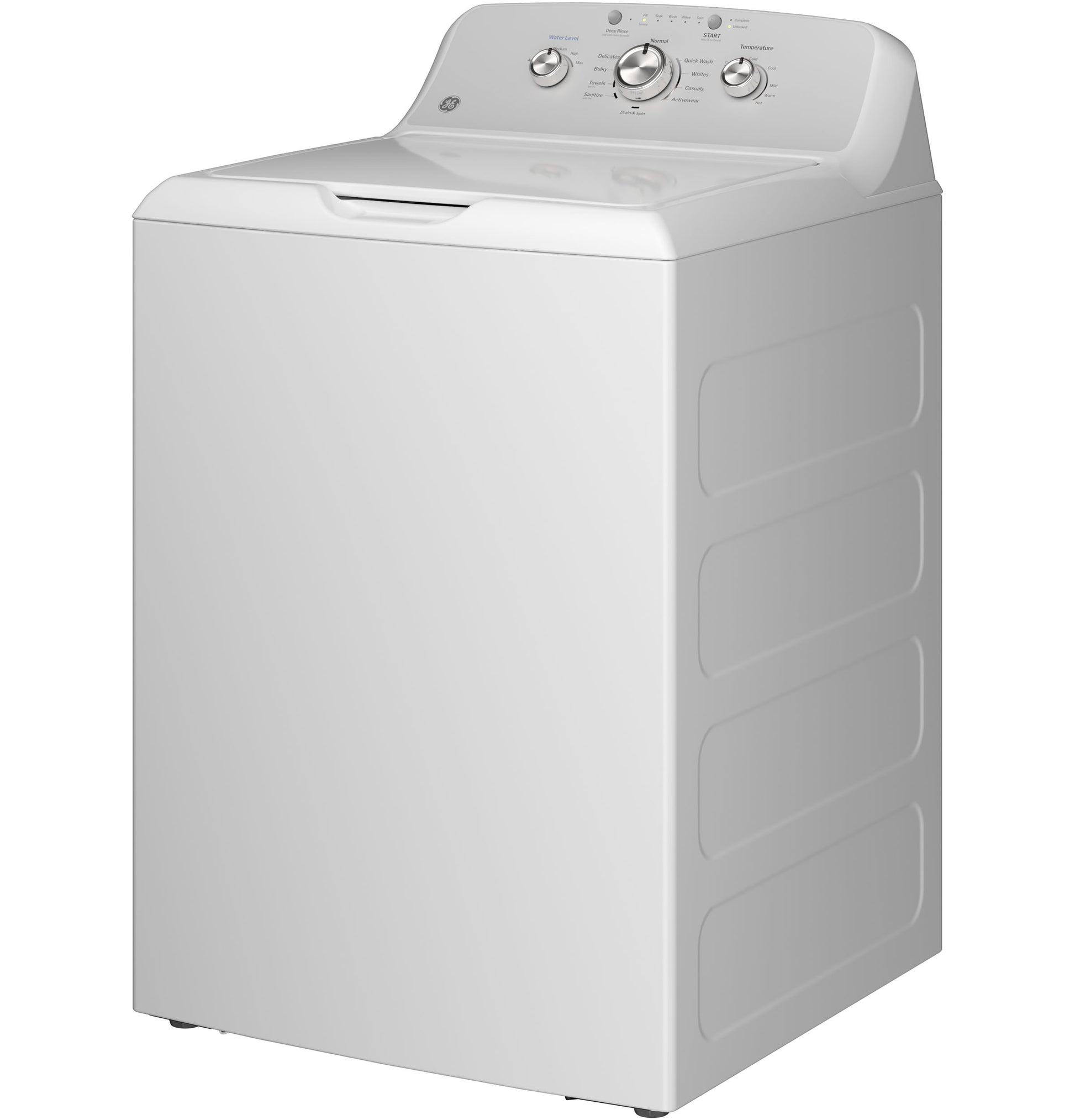White top load washer with stainless steel basket and control knobs in Washers and Appliances collections