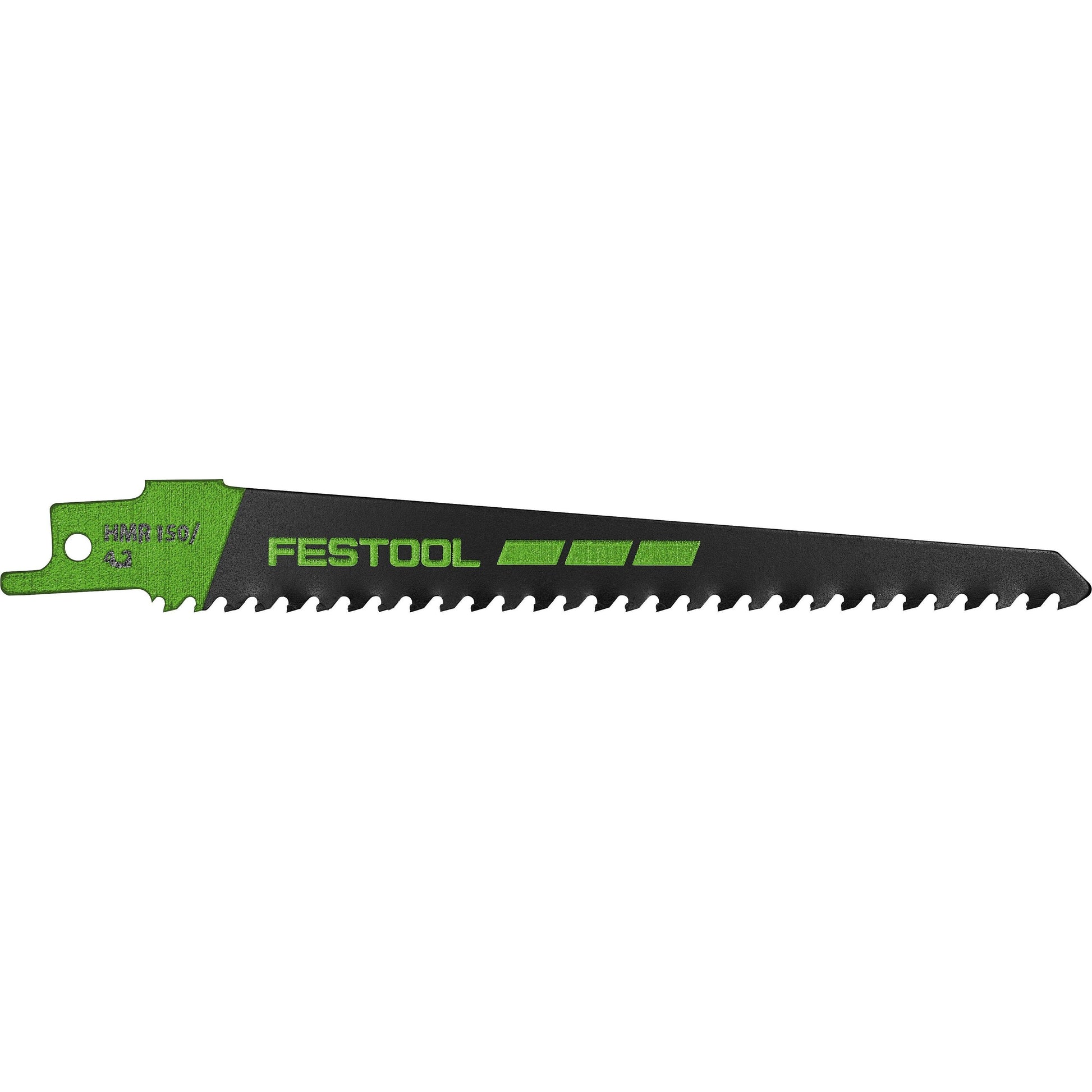 Festool sabre saw blade with durable carbide teeth for cutting abrasive materials in woodworking tool accessories.