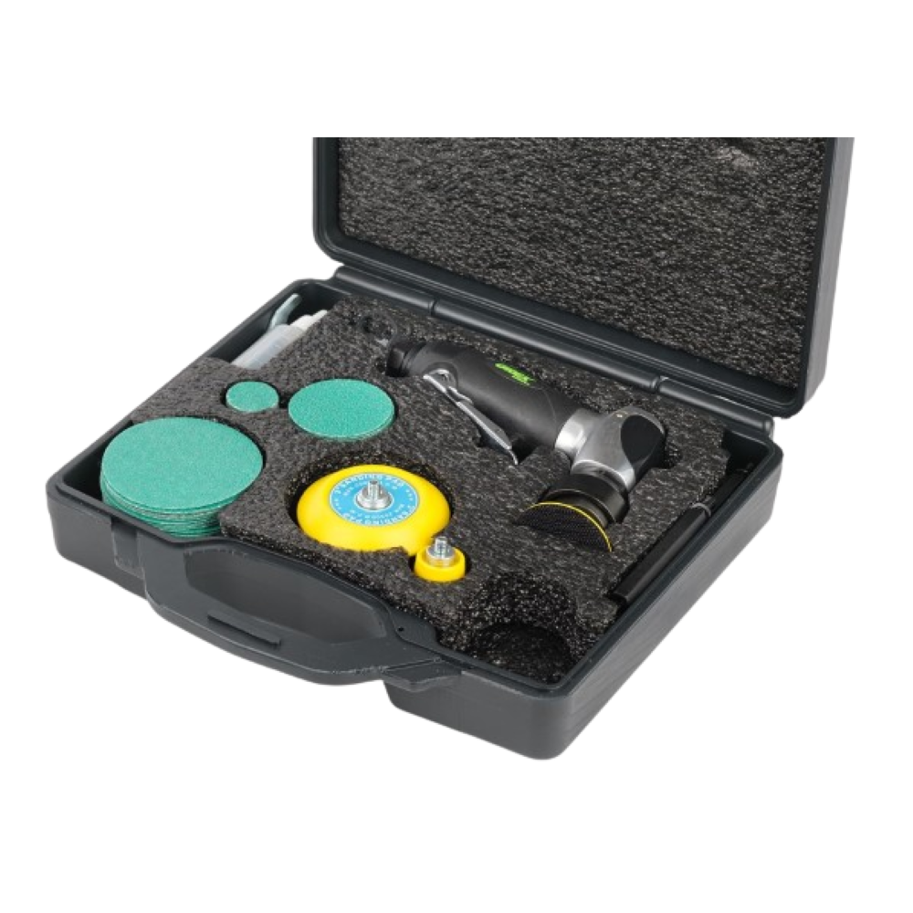 Grex Air Powered 105 Deg. Angle Random Orbital Sander Kit