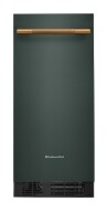 Built-in 15-inch automatic ice maker in dark green with bronze handle for KitchenAid appliances collection