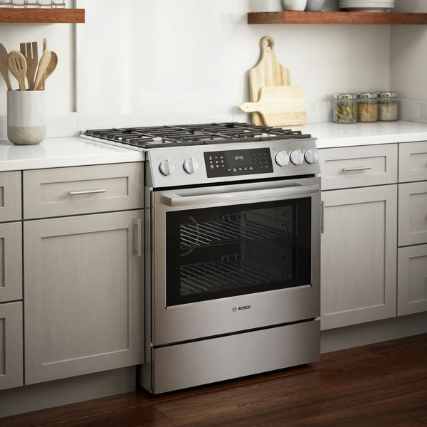 Benchmark™, Gas Slide-in Range, 30'', Stainless Steel