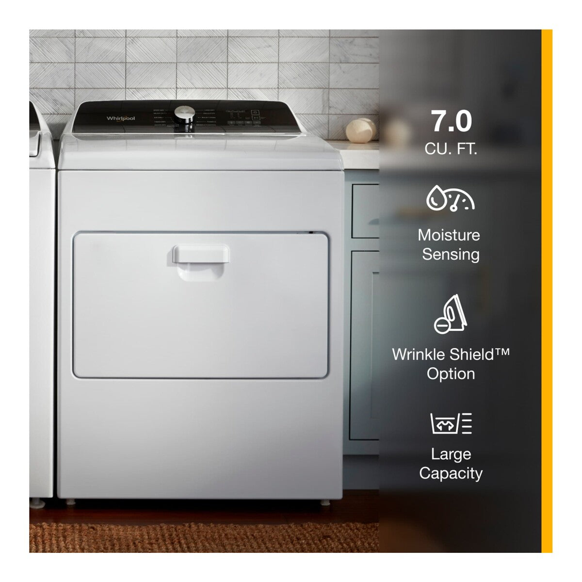 7.0 Cu. Ft. Top Load Gas Moisture Sensing Dryer