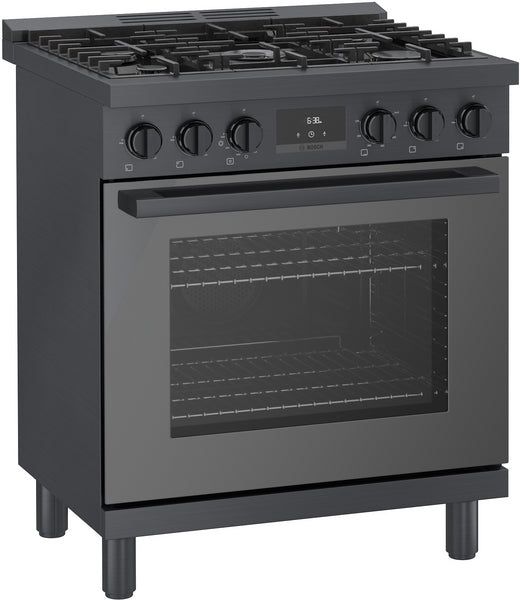 800 Series, Gas Freestanding Range, 30'', Black Stainless Steel