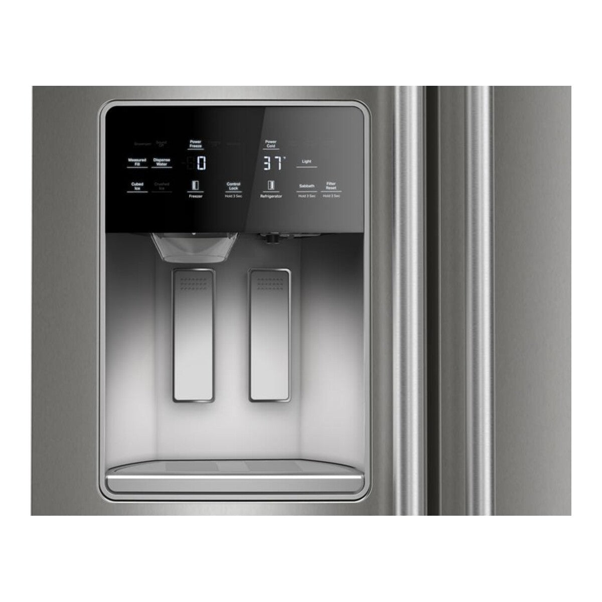 36-inch Wide Counter-Depth Side-by-Side Refrigerator with Arctic Blue Interior - 20.8 Cu. Ft.