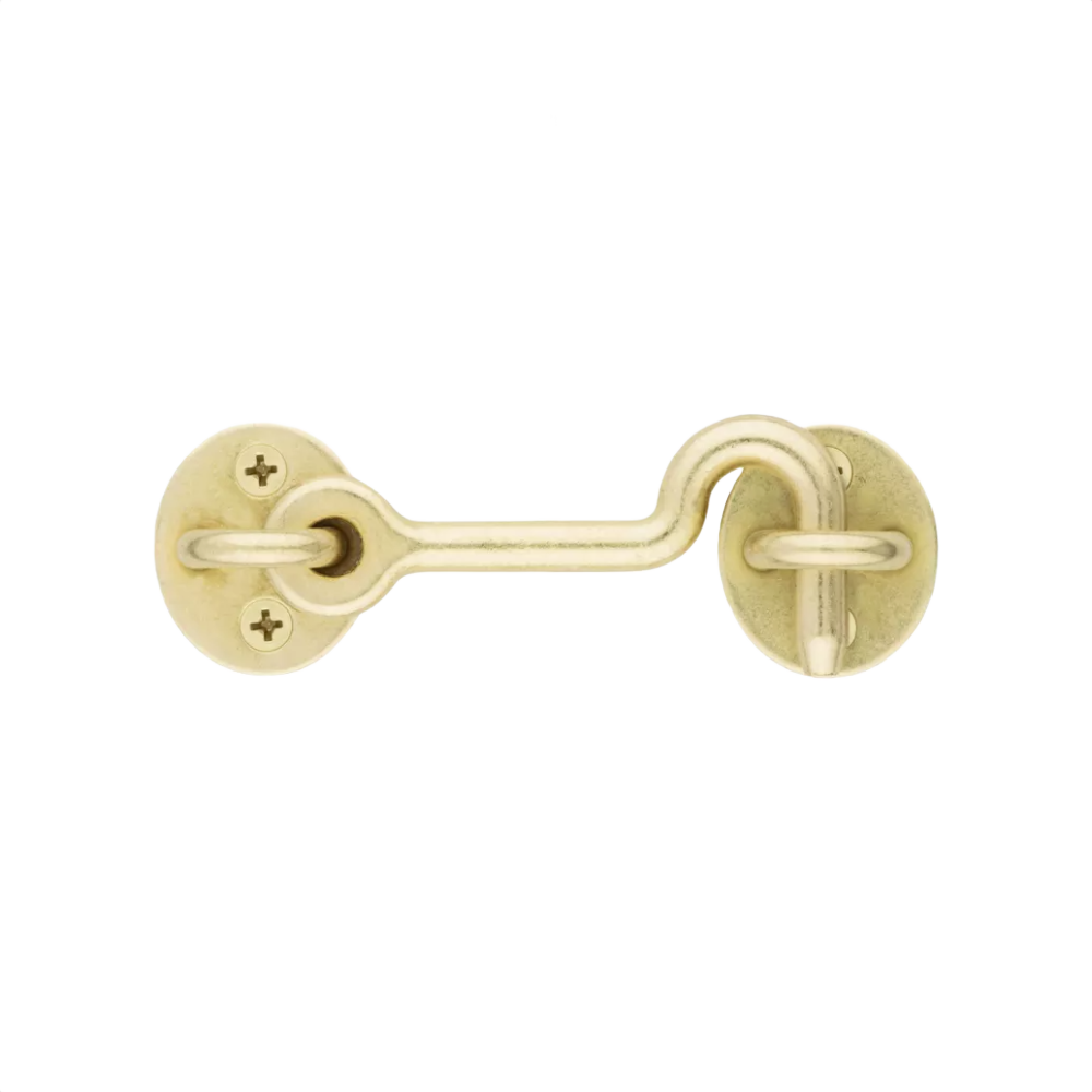 Matte brushed gold door privacy hook with mounting screws for door and gate accessories in home improvement collections under $50
