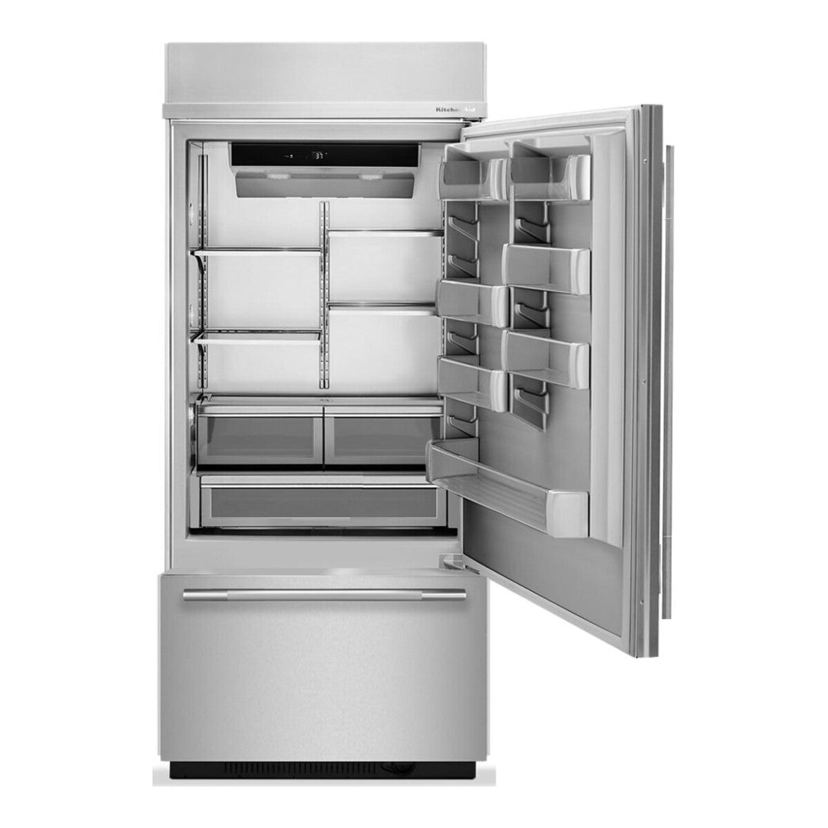 20.8 Cu. Ft. 36-Inch Built-In Bottom Mount Refrigerator with Right Door Swing and Signature Platinum Interior in PrintShield® Stainless Steel