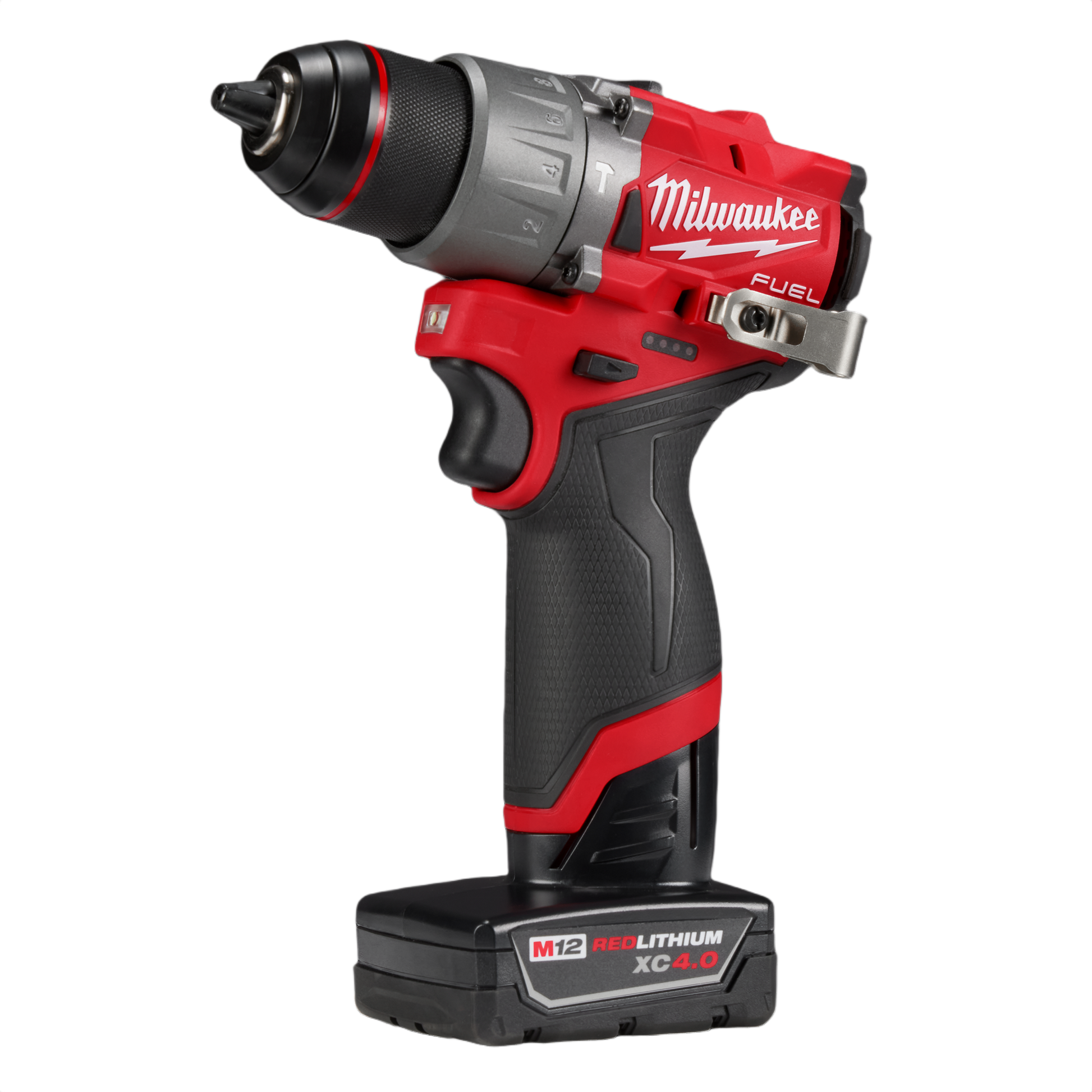 Compact red and black cordless hammer drill driver with ergonomic grip and lithium-ion battery for home improvement projects