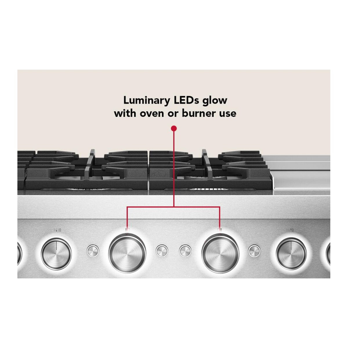 48-Inch 6 Burner Commercial-Style Dual Fuel Range with Griddle