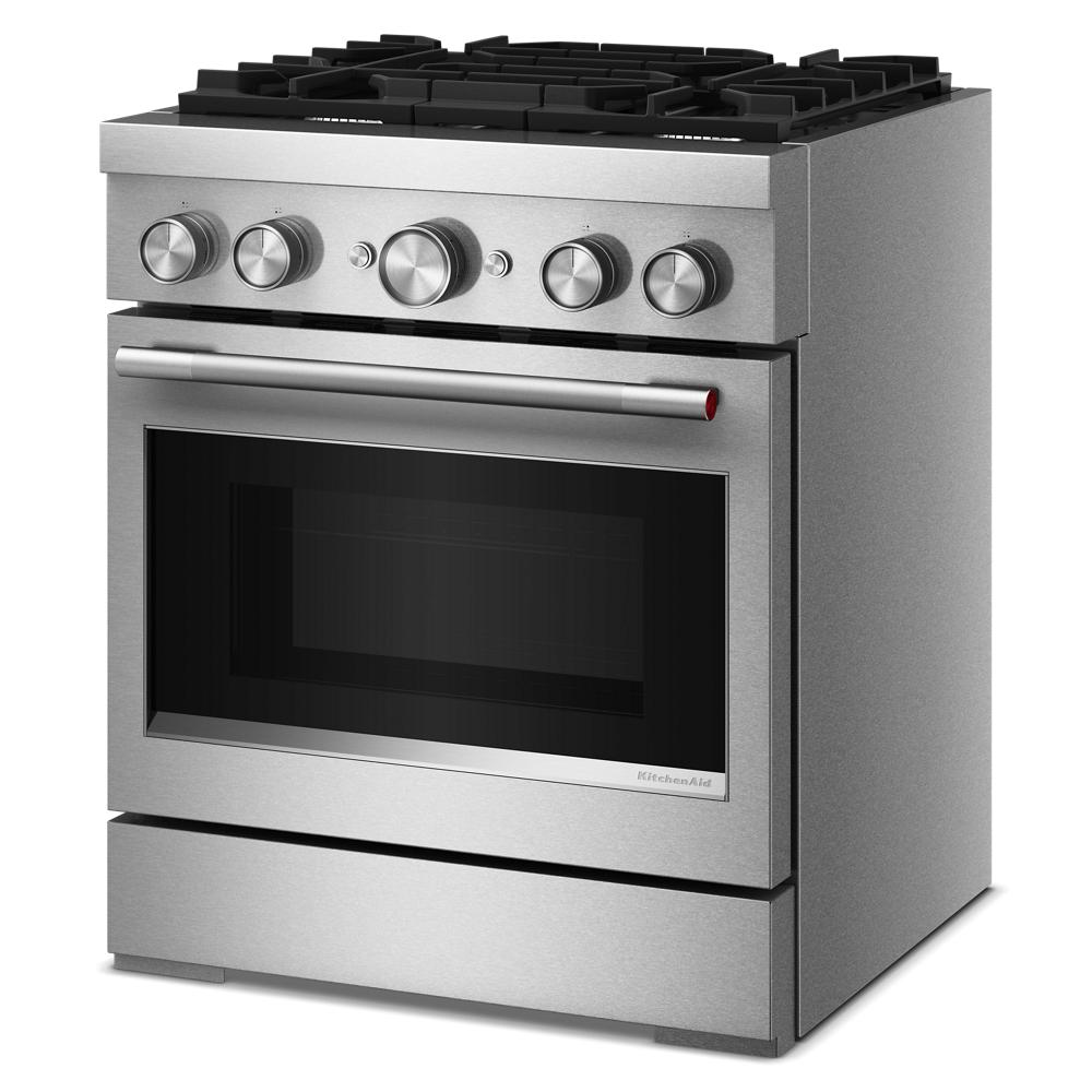 30-Inch 4 Burner Commercial-Style Dual Fuel Range with No Preheat Air Fry Mode