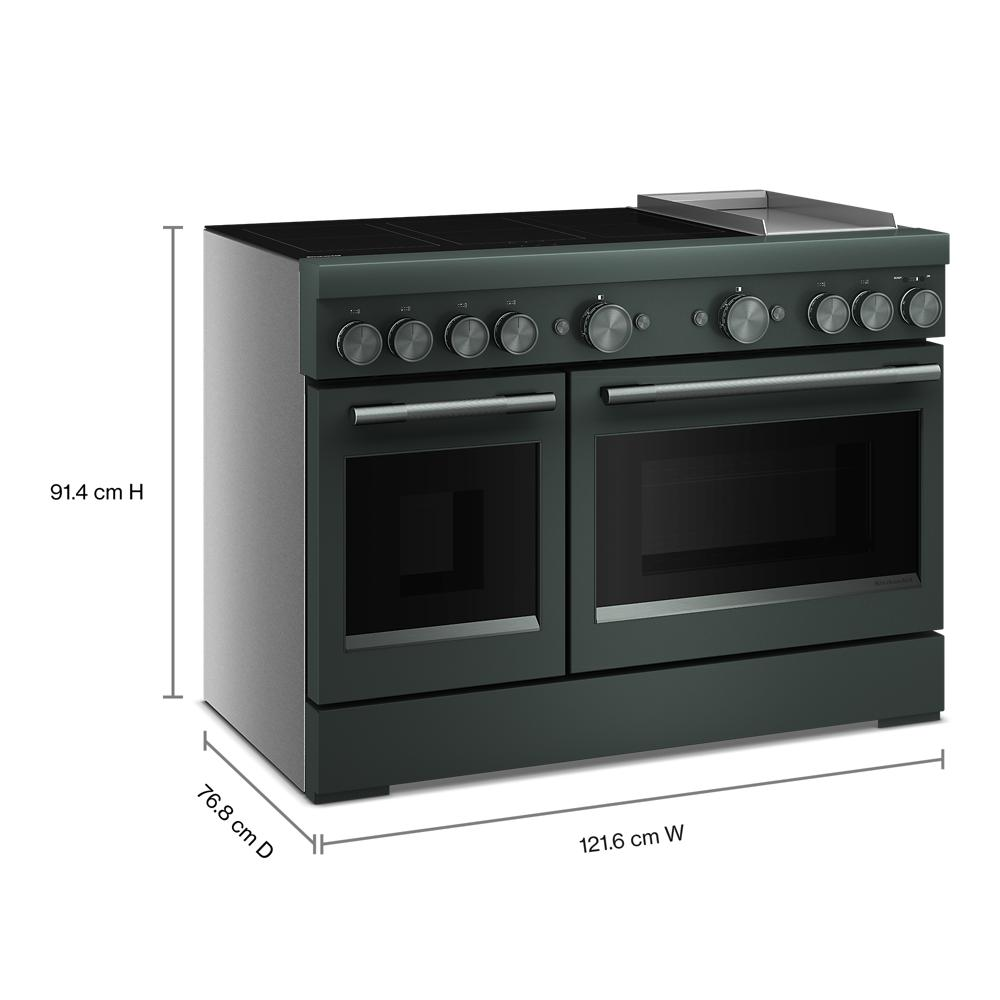 48-Inch 6-Element Induction Freestanding Commercial-Style Range with Griddle