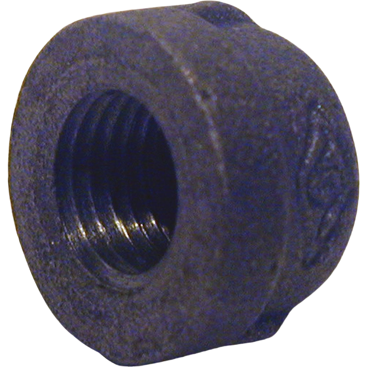 Black malleable iron pipe cap with threaded interior for plumbing, part of pipes & fittings and home improvement collections under $50