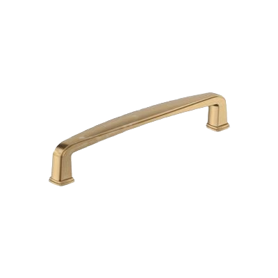 Champagne bronze cabinet pull with sleek curved design for hardware and furniture accessories in home improvement collections