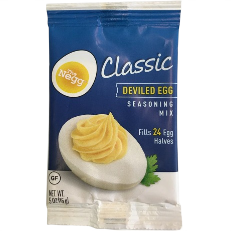 Packet of The Negg deviled egg seasoning mix with gluten-free label for herbs and spices under $25 category