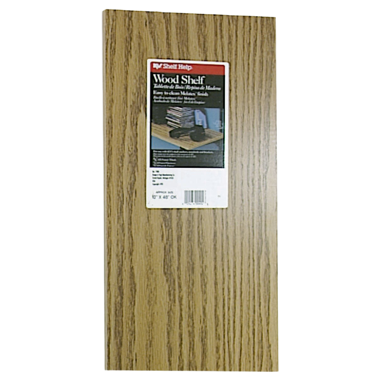 Knape & Vogt oak-finish shelf panel for storage and shelving accessories in home improvement collections under $50