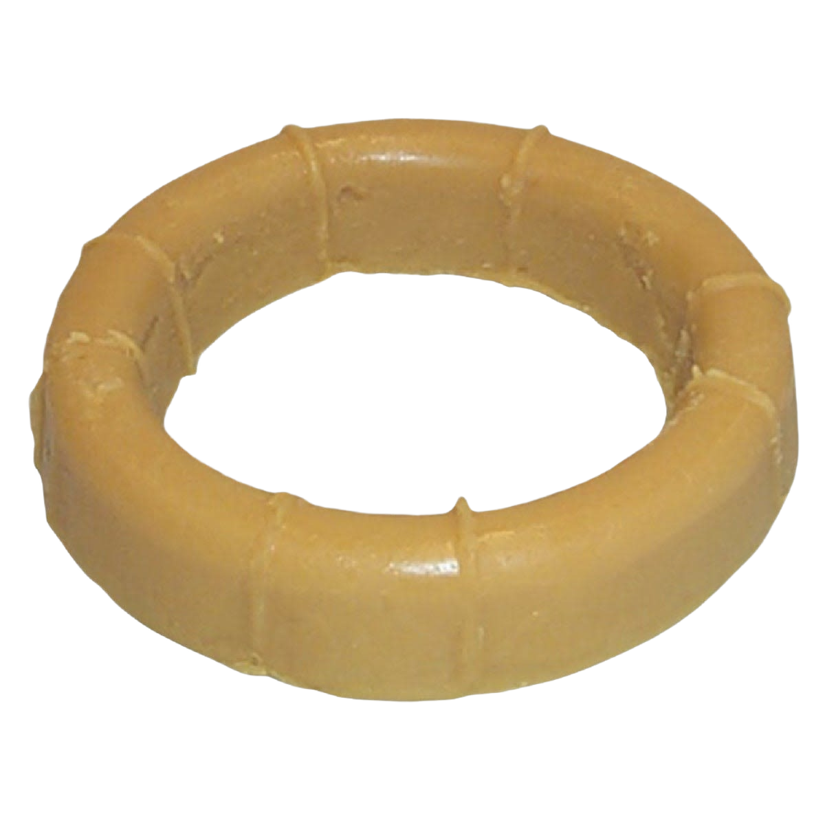 Brown wax ring gasket for toilet bowl sealing in plumbing and home improvement projects