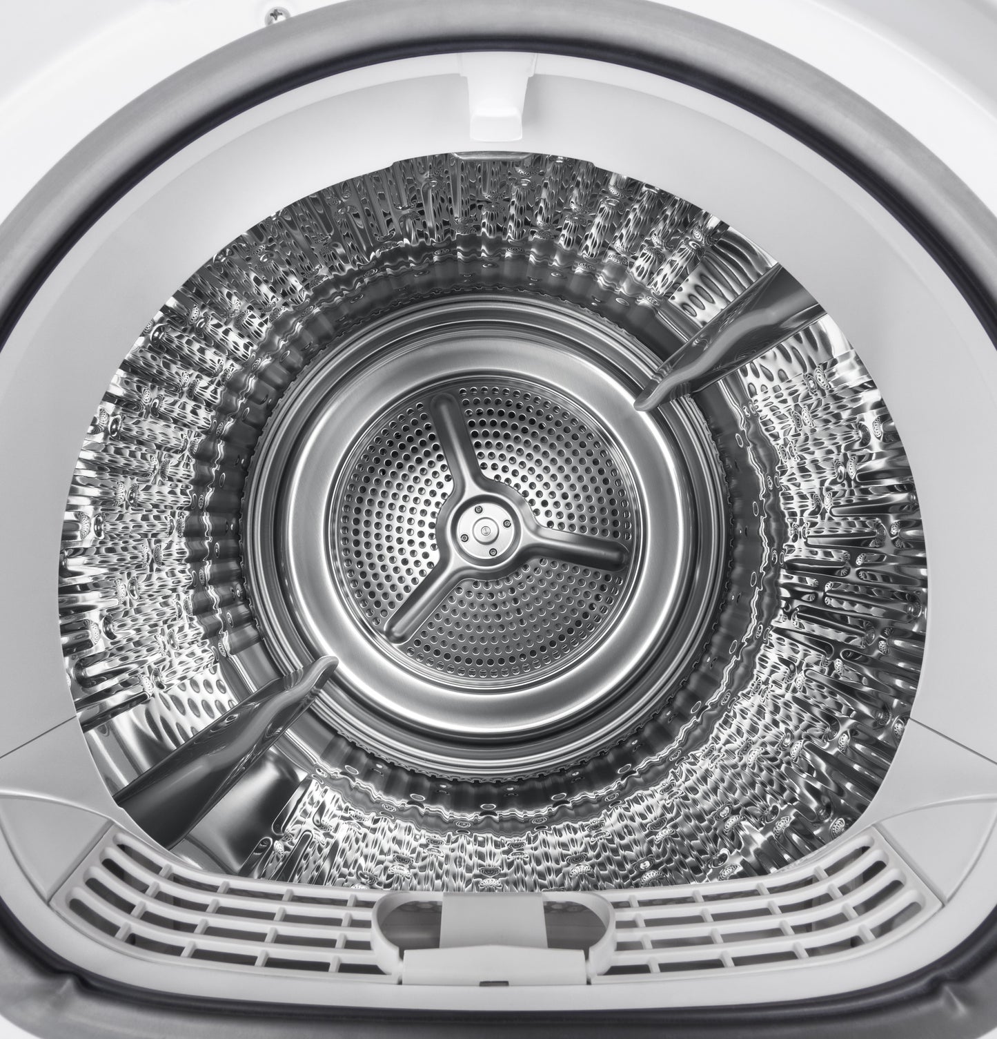 Stainless steel drum interior of front-load electric dryer from Dryers and Appliances collections