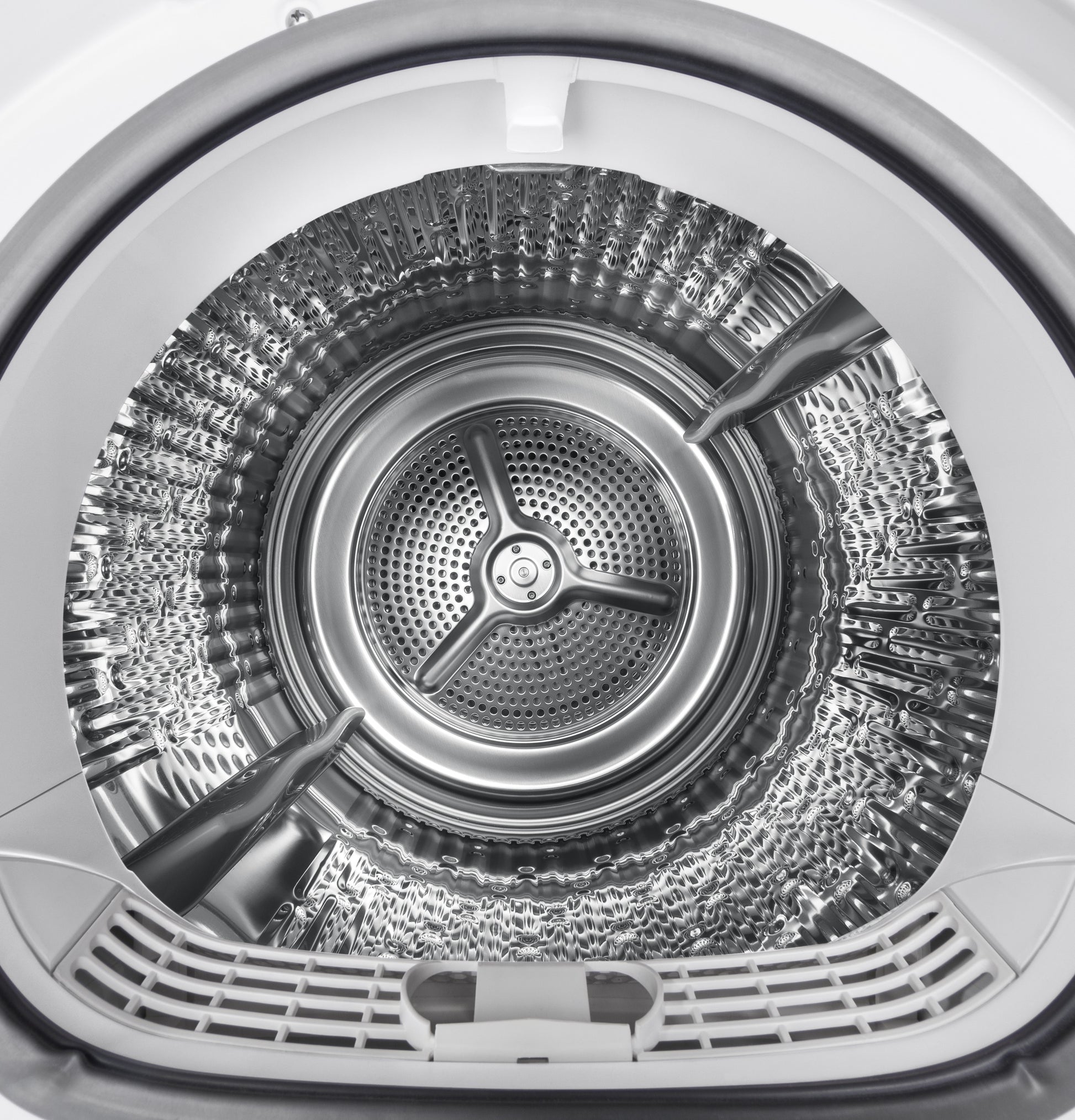 Stainless steel drum interior of front-load electric dryer from Dryers and Appliances collections