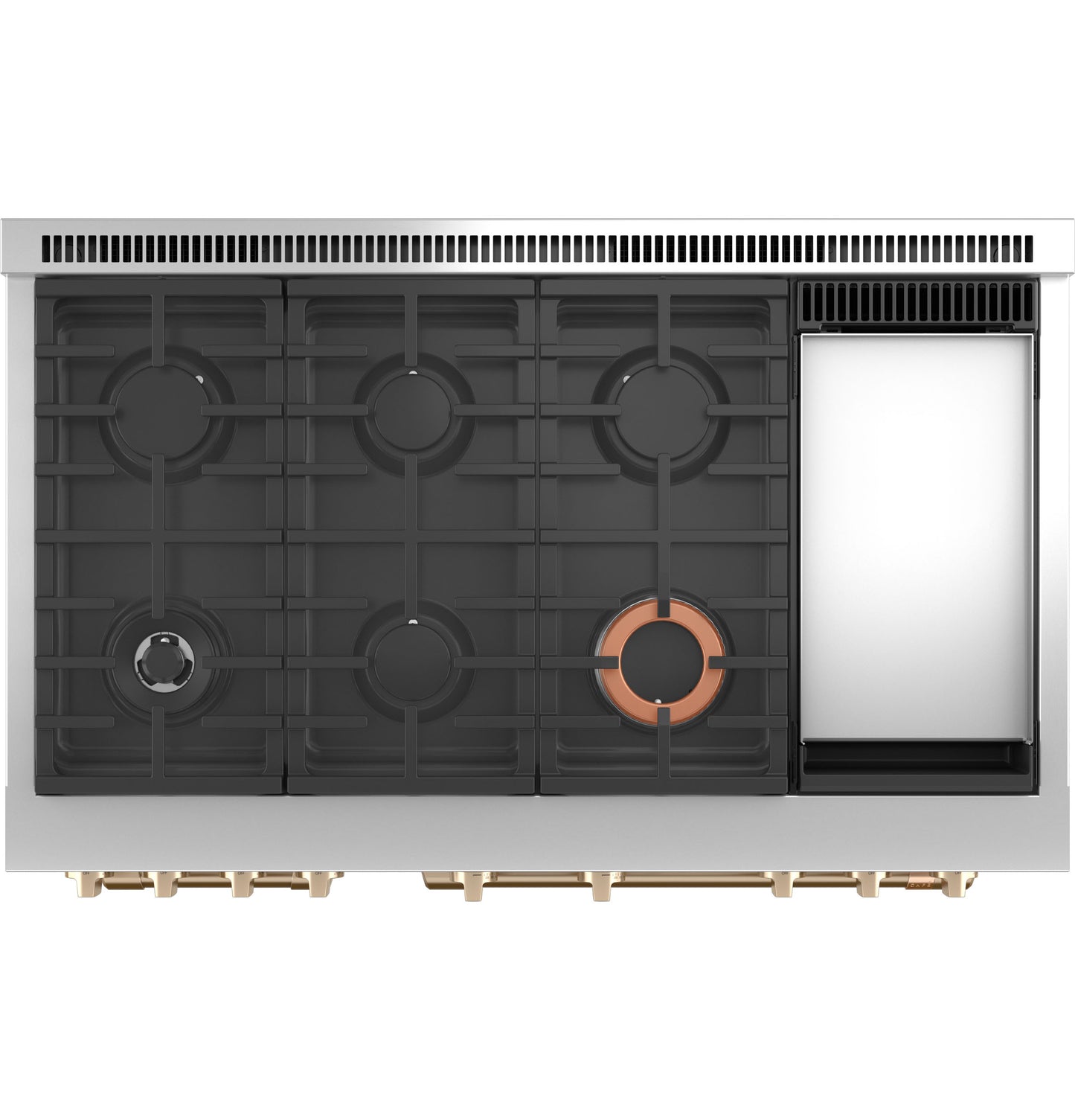 CAFÉ™ 48" Smart Dual-Fuel Commercial-Style Range with 6 Burners and Griddle (Natural Gas)