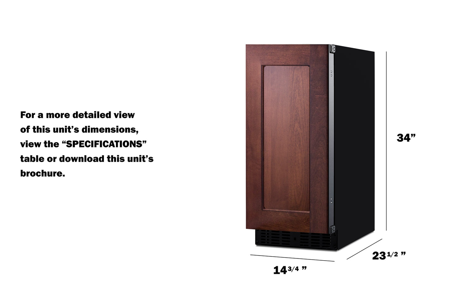 15" Wide Built-In All-Refrigerator (Panel Not Included)