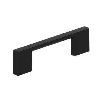 Matte black cabinet pull with 3-inch center-to-center spacing for hardware and furniture accessories under $50 collections