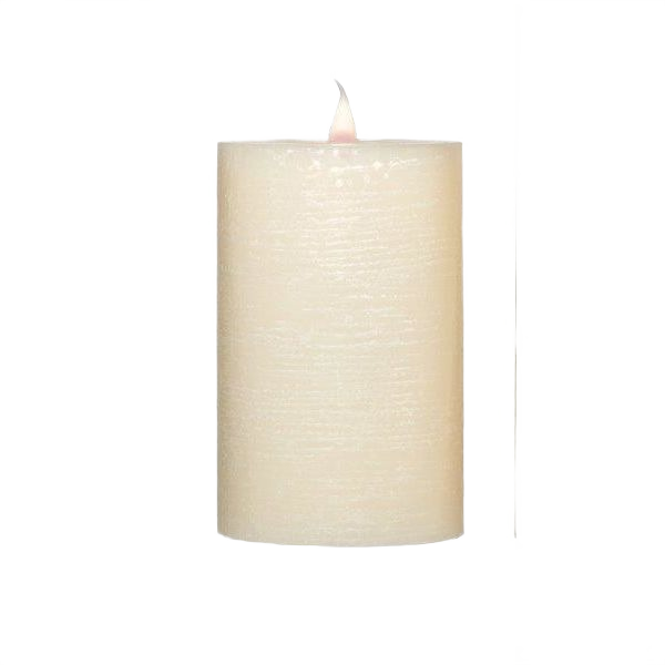 Ivory rustic pillar candle with subtle texture, ideal for cozy home accents and decor under $50 collections